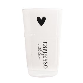 pyrex glass with text