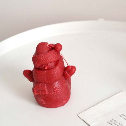 snowman candle