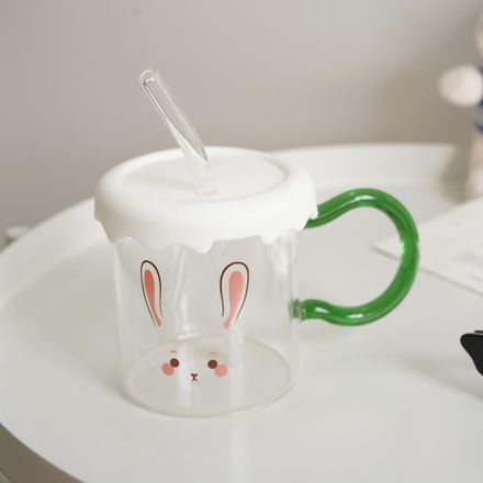pyrex glass rabbit design
