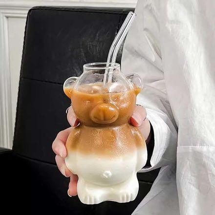 pyrex glass bear