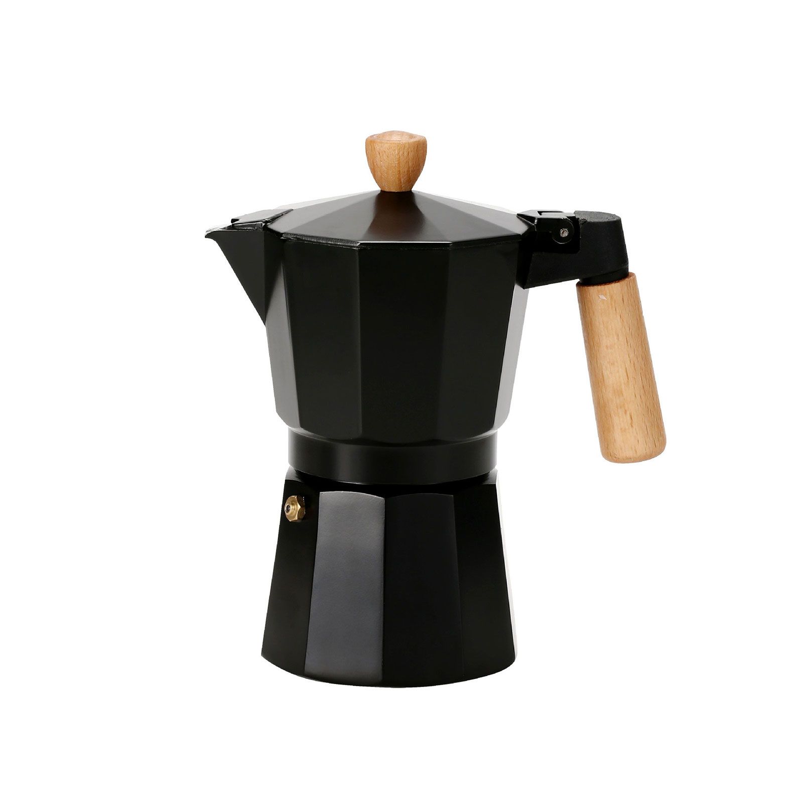 wooden handle moka pot
