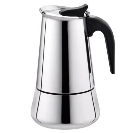 steel cylindrical coffee pot