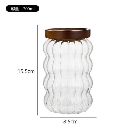 pyrex jar with bamboo lid